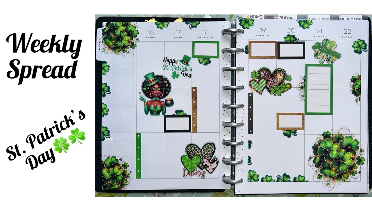 Happy St. Patrick’s Day #weeklyspread 🍀☘️