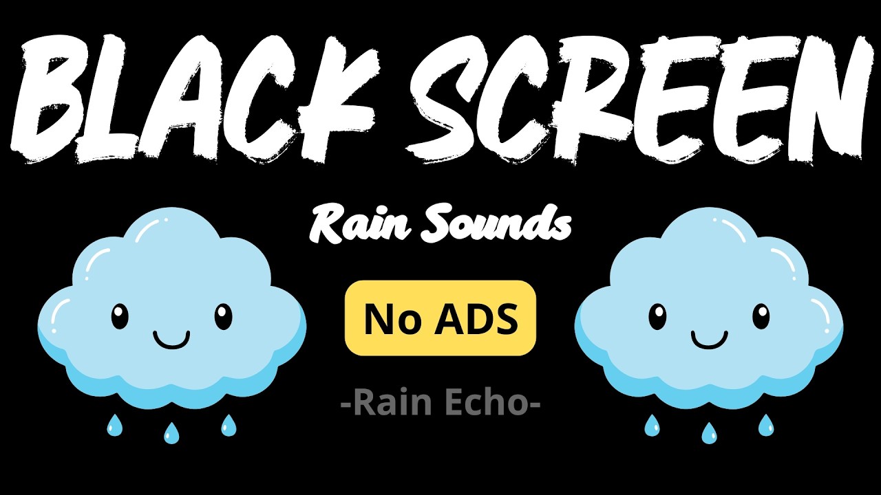 Peaceful Rain at Night | Black Screen | Deep Rest