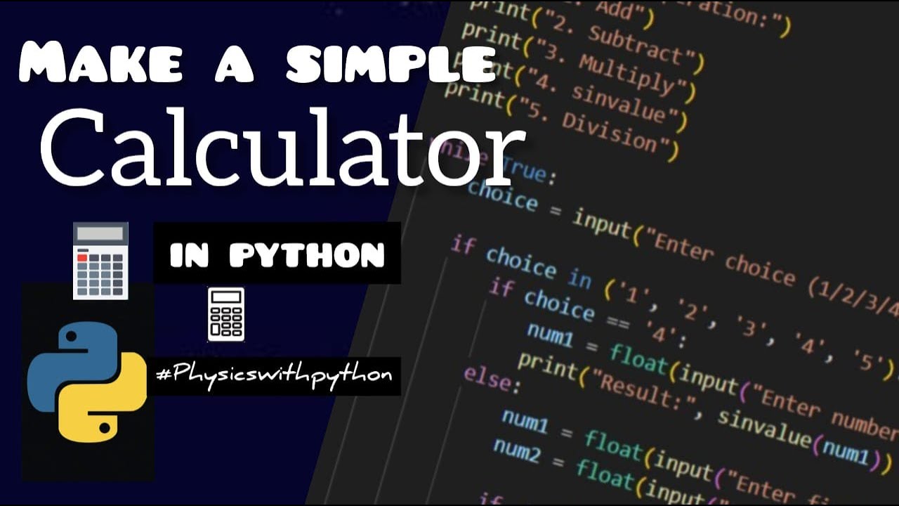 How to build Calculator in Python- Beginner Python Tutorial |#python #pythonprogramming #physics