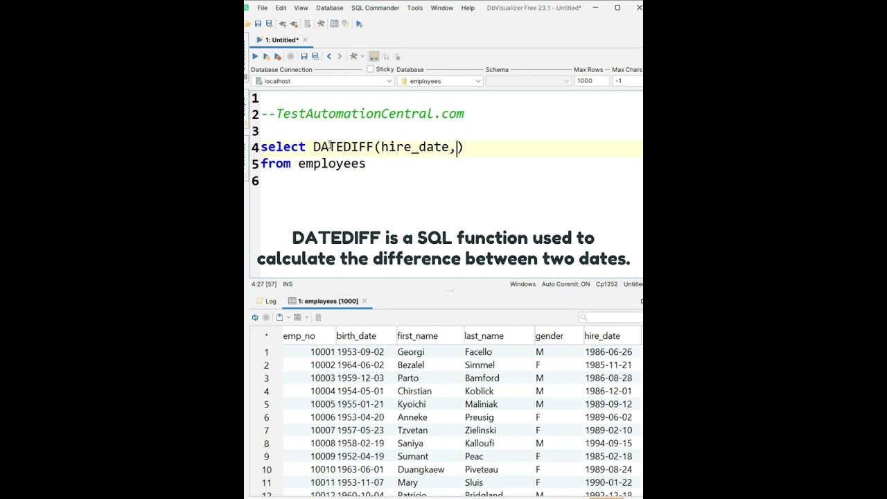SQL-запрос для вычисления разницы между двумя датами? Вопросы и ответы на собеседовании по SQL #SQL