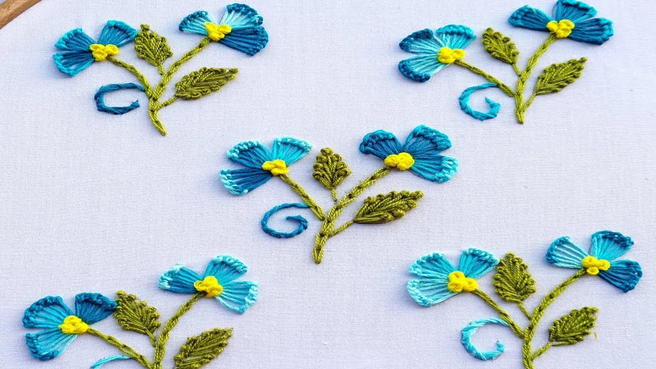 Most demanding and so cute embroidery all over design || Embroidery Easy  all over dress work