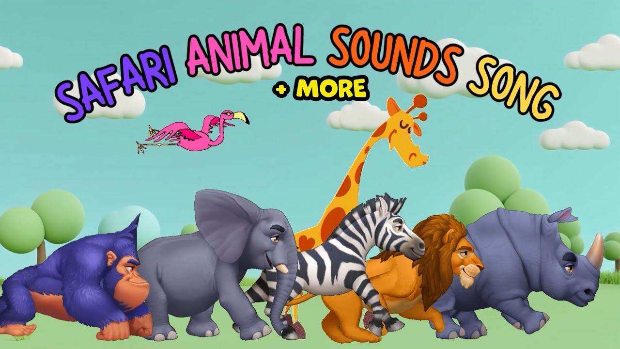 Safari Animal Sounds Song SP270 | Song For Babies | Purple Panda Rhymes