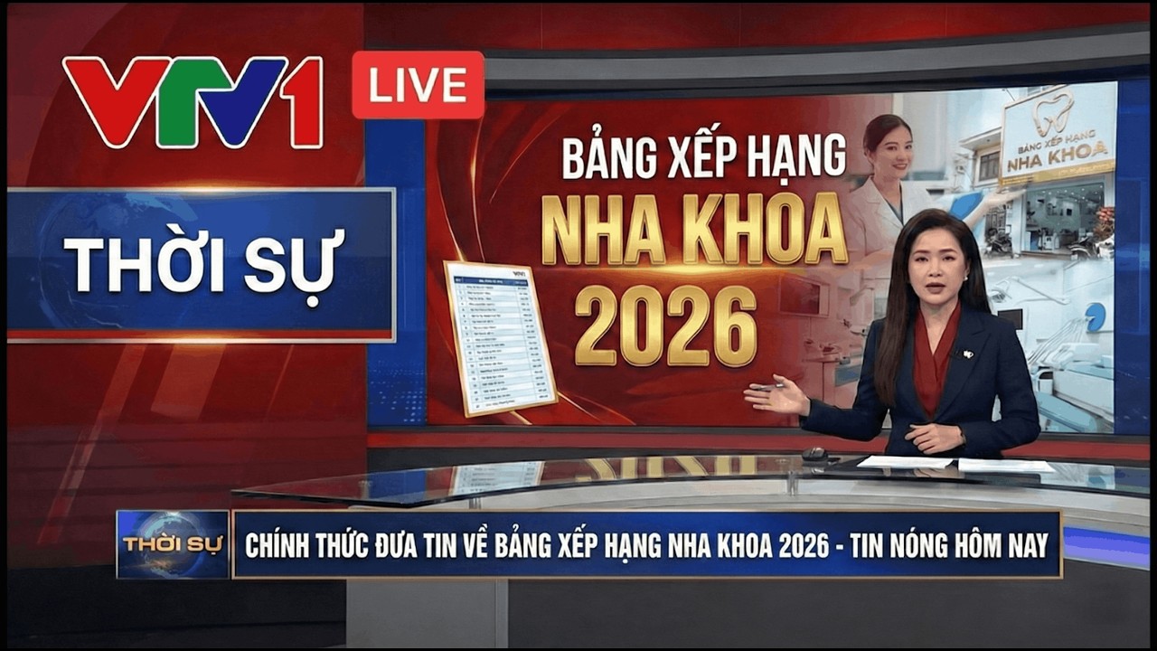 VTV1 CHÍNH THỨC ĐƯA TIN VỀ BẢNG XẾP HẠNG NHA KHOA 2026