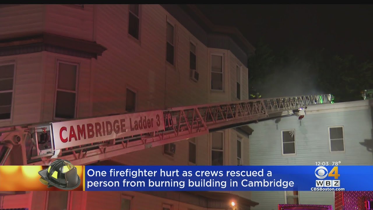 Firefighter hurt, resident rescued in Cambridge house fire