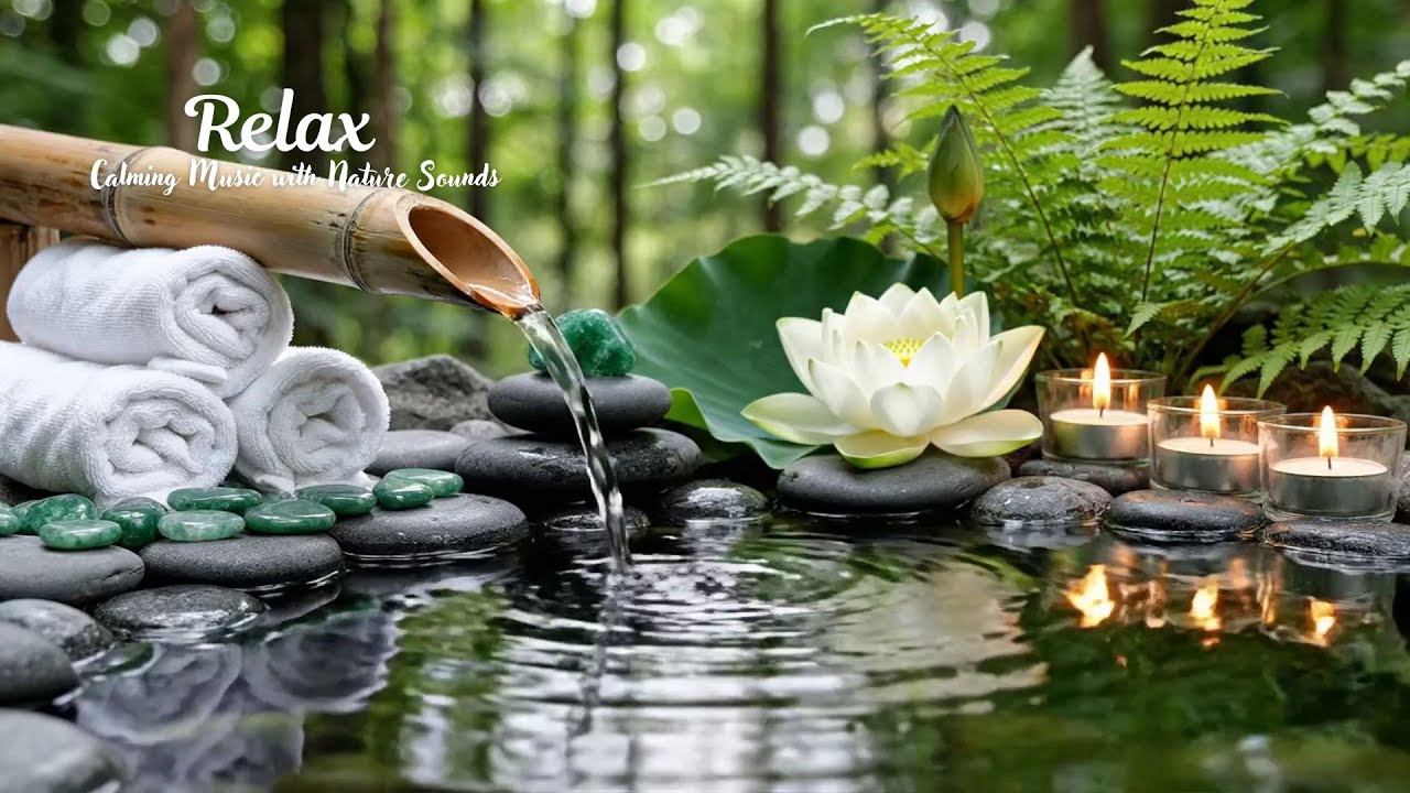Peaceful Music to Relieve Stress & Anxiety 🌿 Healing Piano + Bamboo Water, Deep Sleep