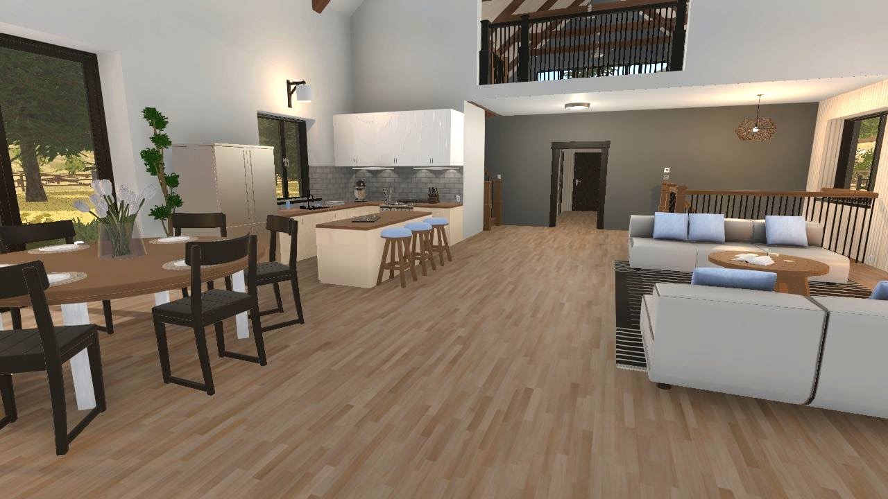 House Flipper Industrial Getaway - Scandinavian Inspired Three Bedroom Home