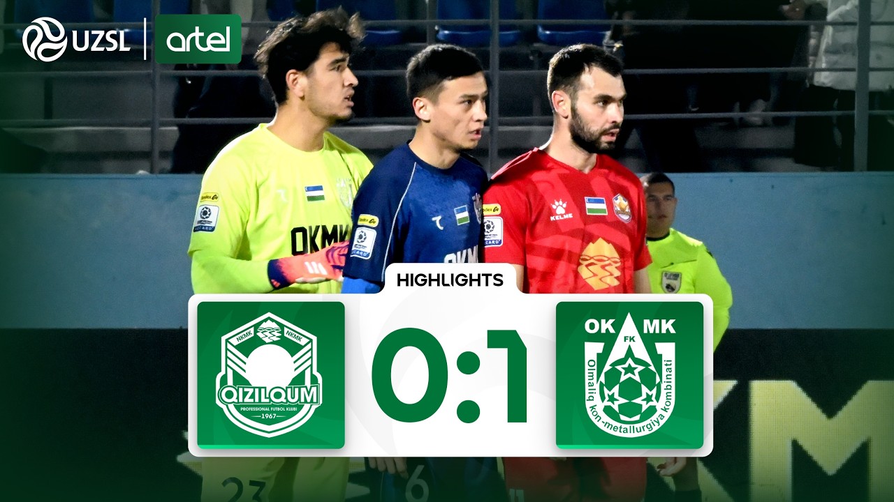 Superliga 4-tur. Qizilqum - OKMK bahsida kiritilgan gollar va xavfli vaziyatlar (Highlights)