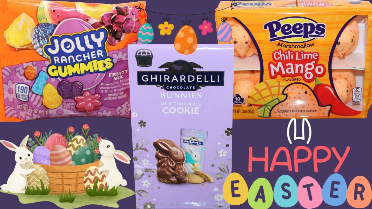 Ghirardelli Bunnies Milk Chocolate Cookie, Peeps Chili Lime Mango & Jolly Rancher Gummies Fruity Mix