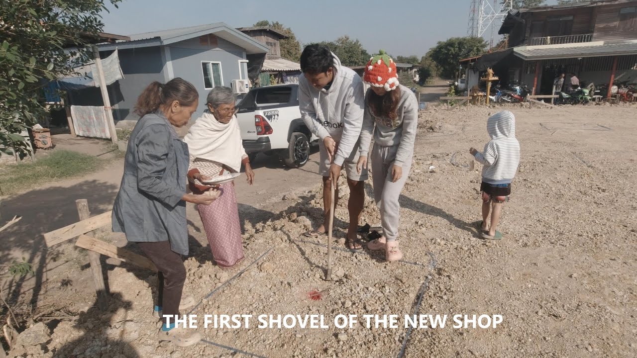THE FIRST SHOVEL OF THE NEW SHOP