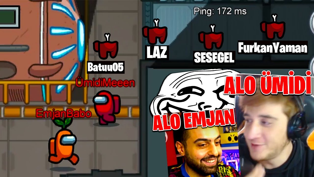 AMONG US TARİHİ KIŞKIRTMA ! ÜMİDİ İLE KATİL OLUP TELEFONLA KONUŞTUK ! TÜM YOUTUBERLAR BU VİEDODA !
