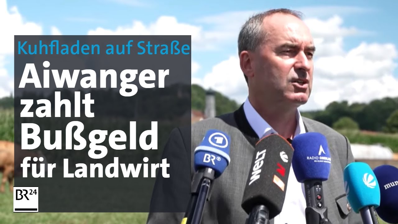 Ortstermin mit Aiwanger: Minister zahlt Geldbuße im Kuhfladen-Streit | Abendschau | BR24