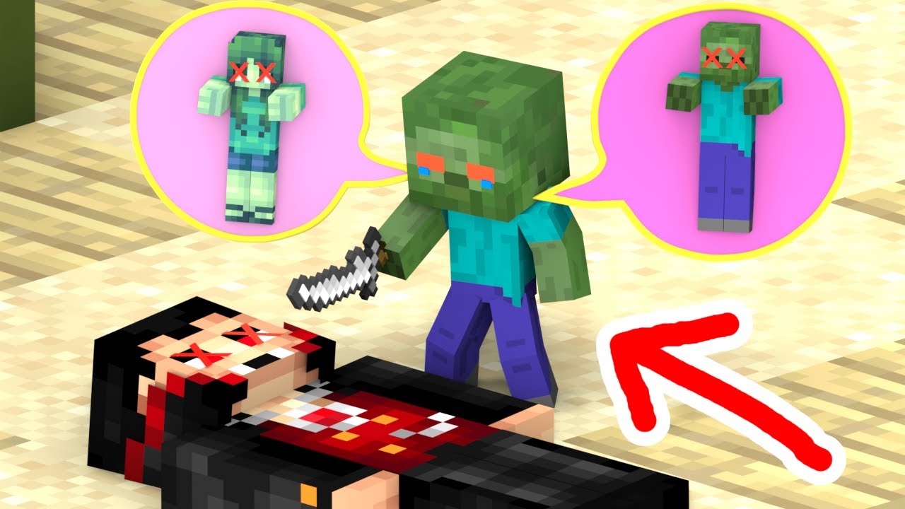Baby Zombie Becomes A Vampire Hunter - Minecraft Animation
