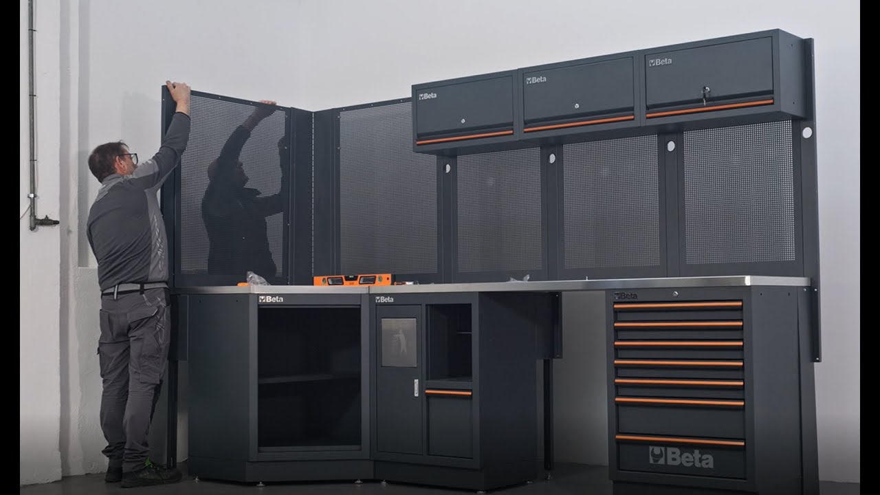 Arredo Officina C45PRO 2.0 - Montaggio Combinazione Angolare