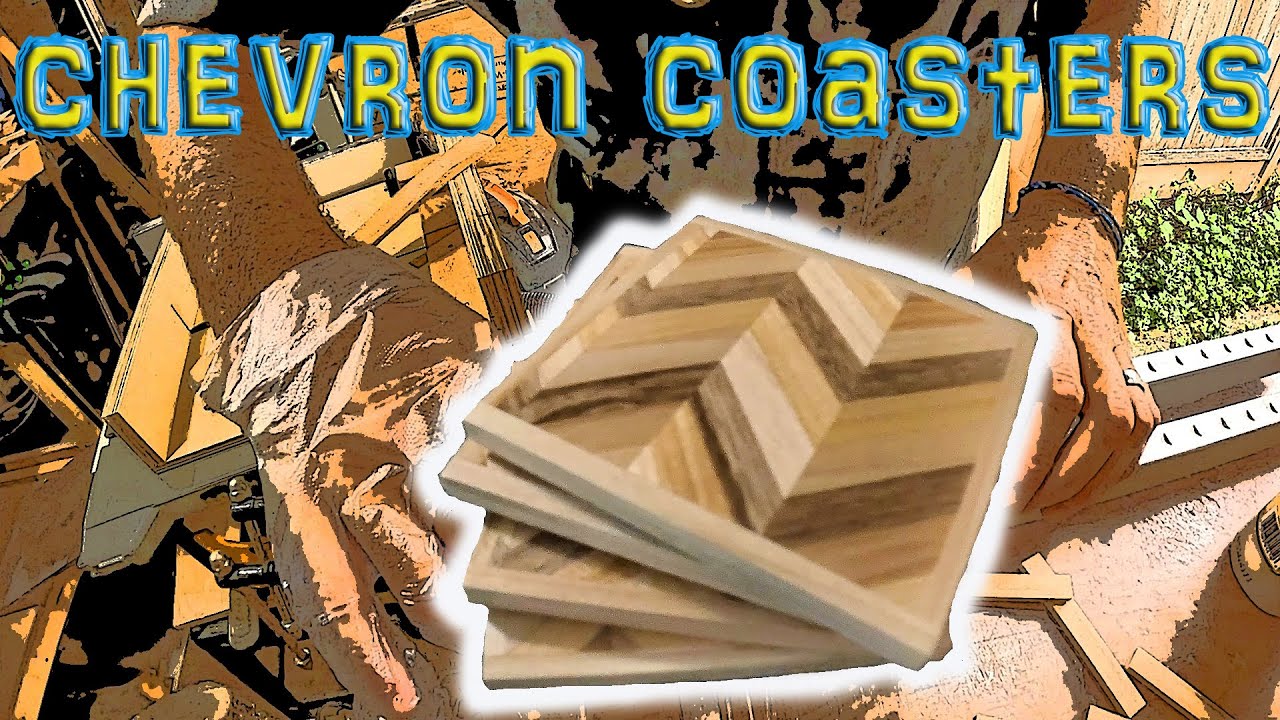 DIY Building Chevron Coasters w/Cherry Maple Walnut from Scratch