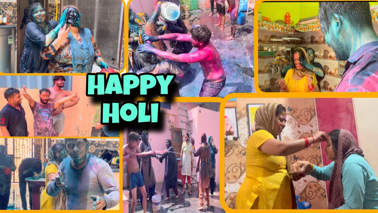 Aditi aur Atharva ki Pheli Holi Shamli mein kaise manai☺️Bua ji Aai Ghar🫢itni gandi tarha kheli holi