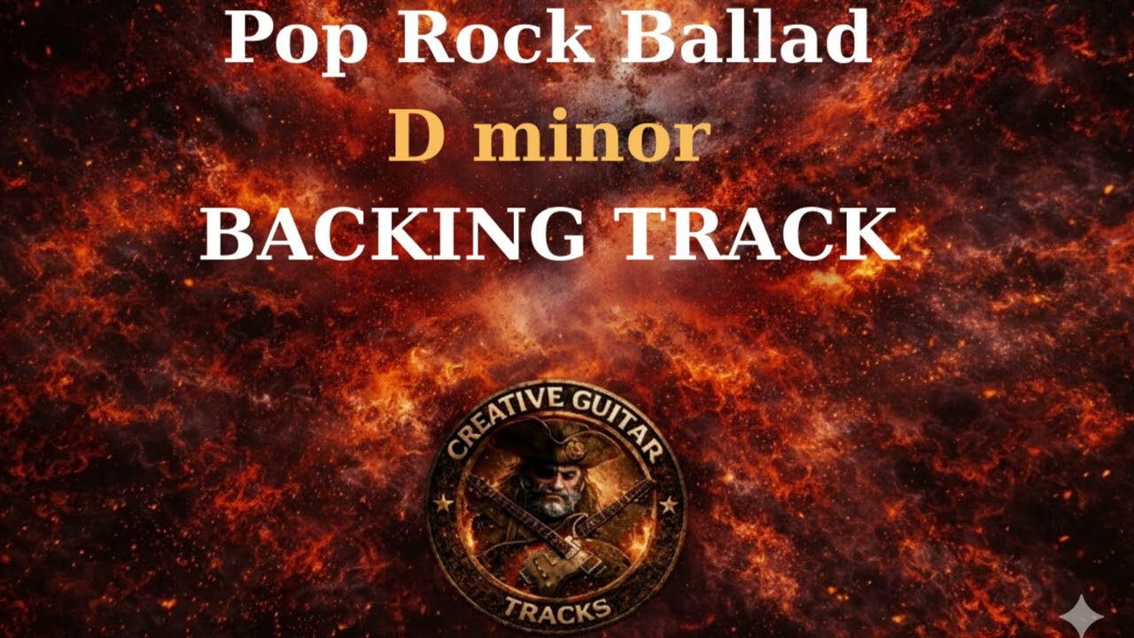 Pop Rock Ballad Backing Track in D Minor | For Guitar Practice | 125 BPM