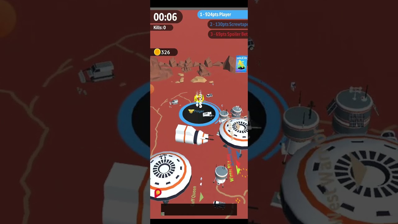 Hole.Io Top 10000 In The World With This Mars Map