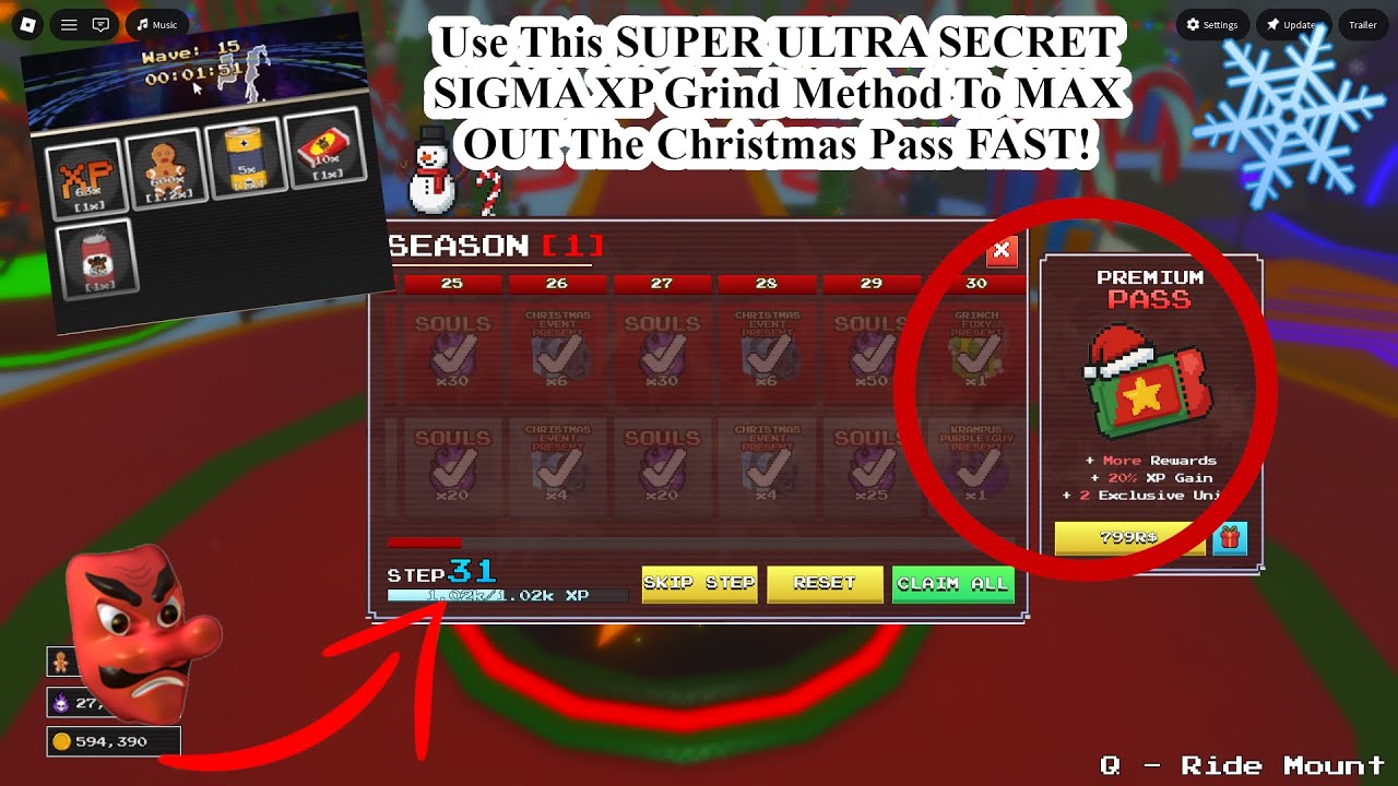 Watch This Video To MAX OUT THE CHRISTMAS EVENT PASS In Five Nights TD 2 FAST Before It Is Gone!