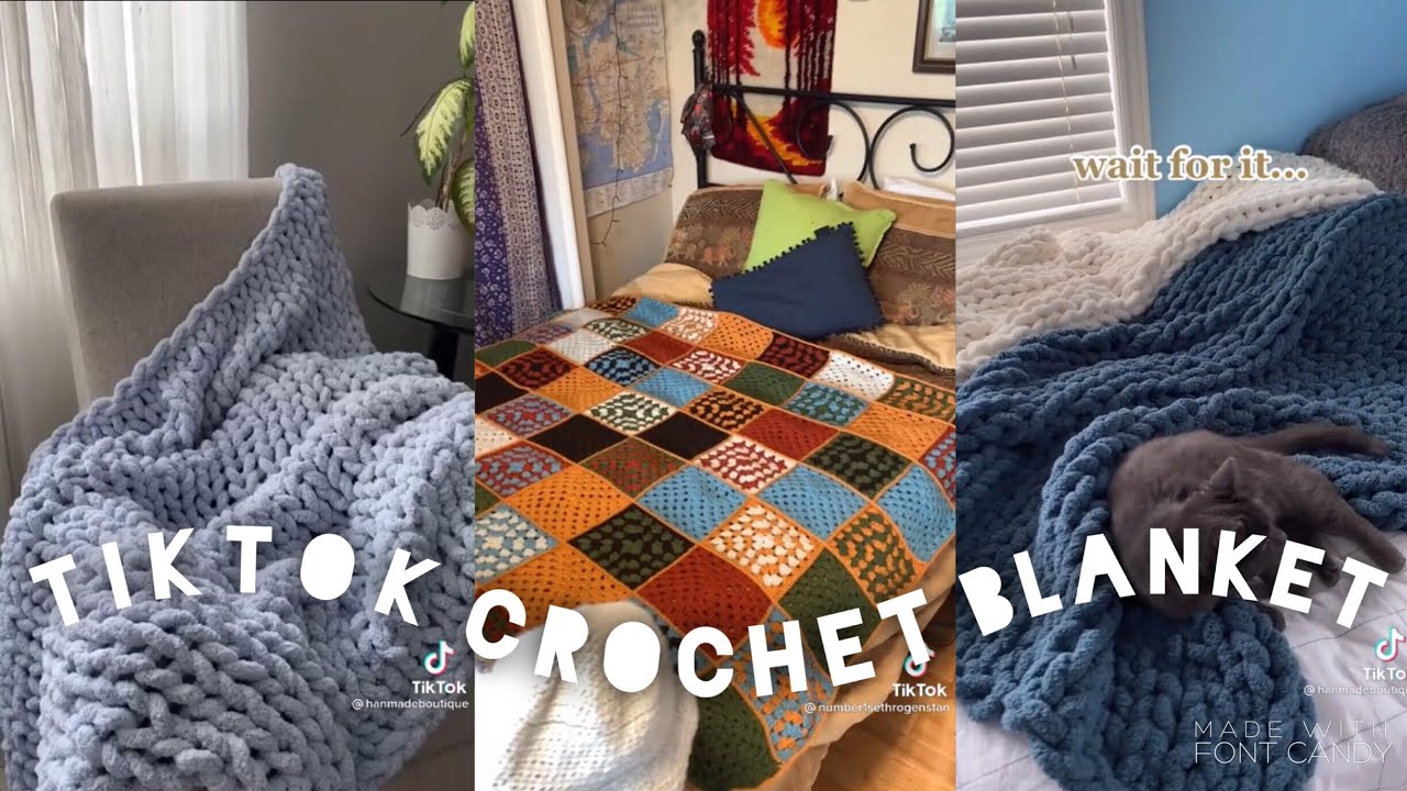 TIKTOK CROCHET/KNIT COMPILATION (blanket edition #2) 🧶
