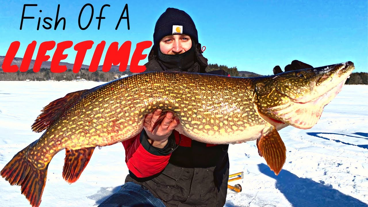 HUGE NORTHERN PIKE!!! + We CRASH 2 Drones!? + Maine Ice Fishing