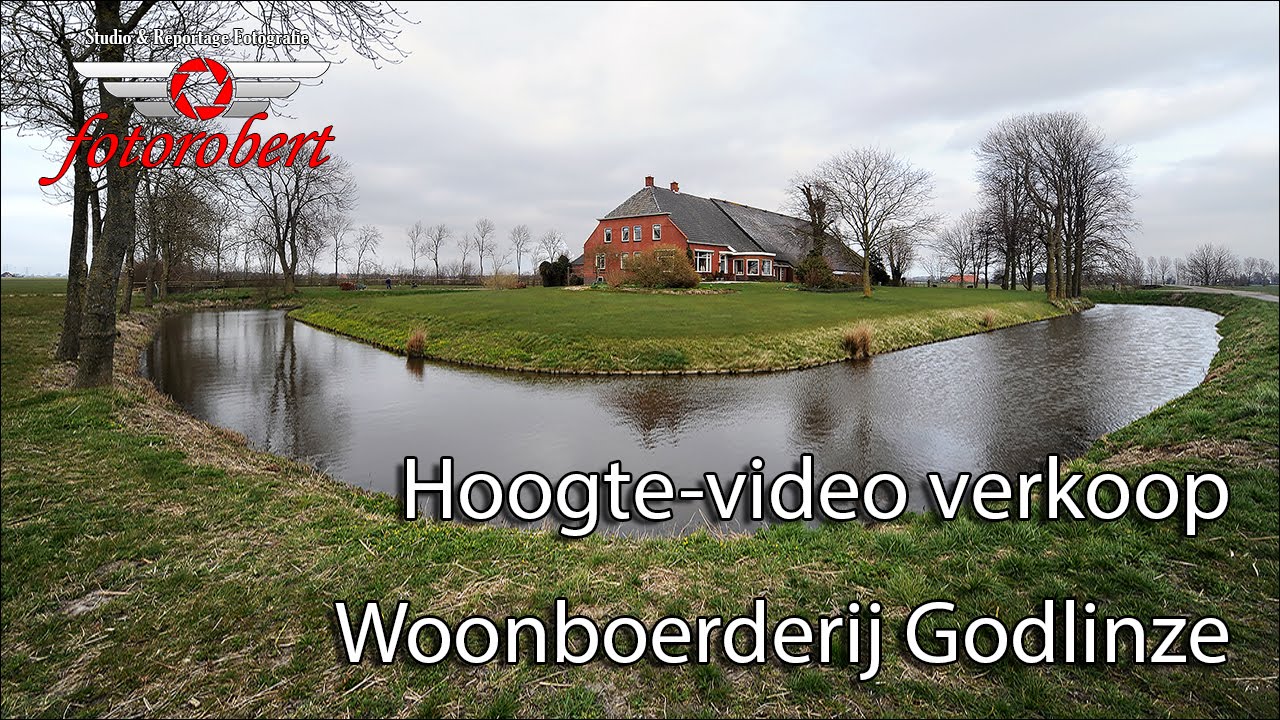 Hoogtevideo voor de verkoop woonboerderij Godlinze