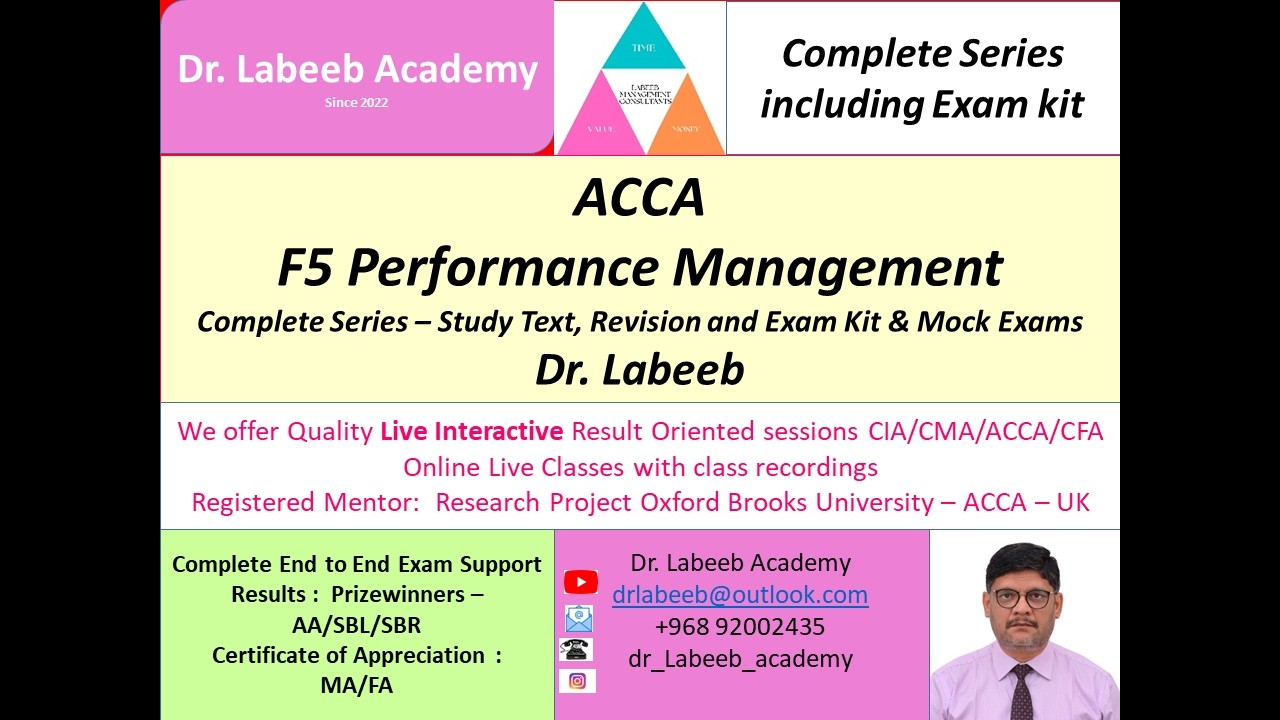 41  ACCA PM Chapter 12 Advance Variances