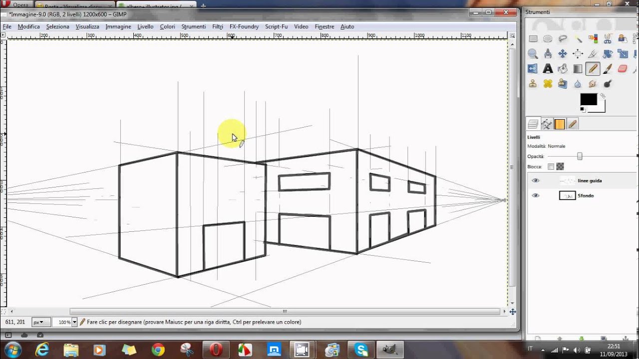 disegno tecnico con Gimp