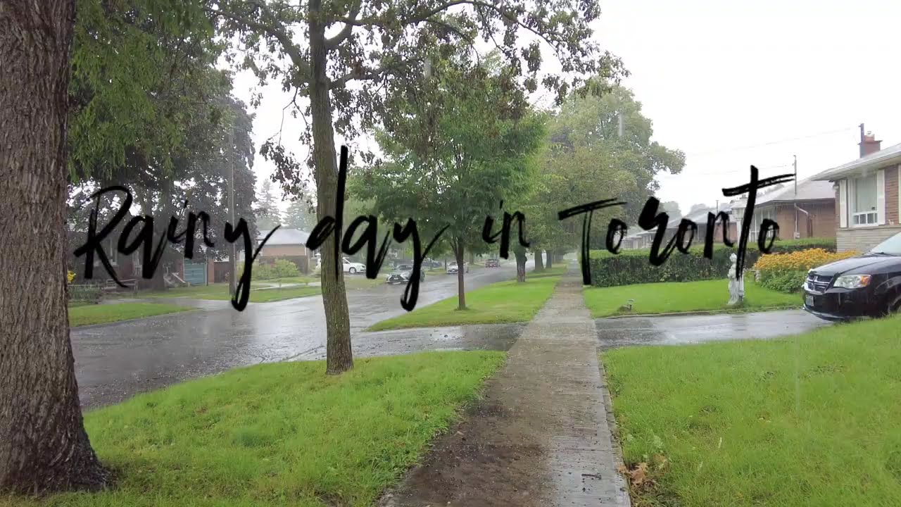[4K] Scarborough Rain Walk | Serene Toronto Suburb with Thunder & Nature Sounds for Sleep & Study