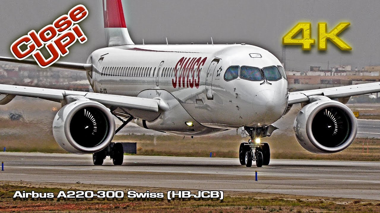 Airbus A220 300 Swiss (HB-JCB) Close UP and vertical takeoff!
