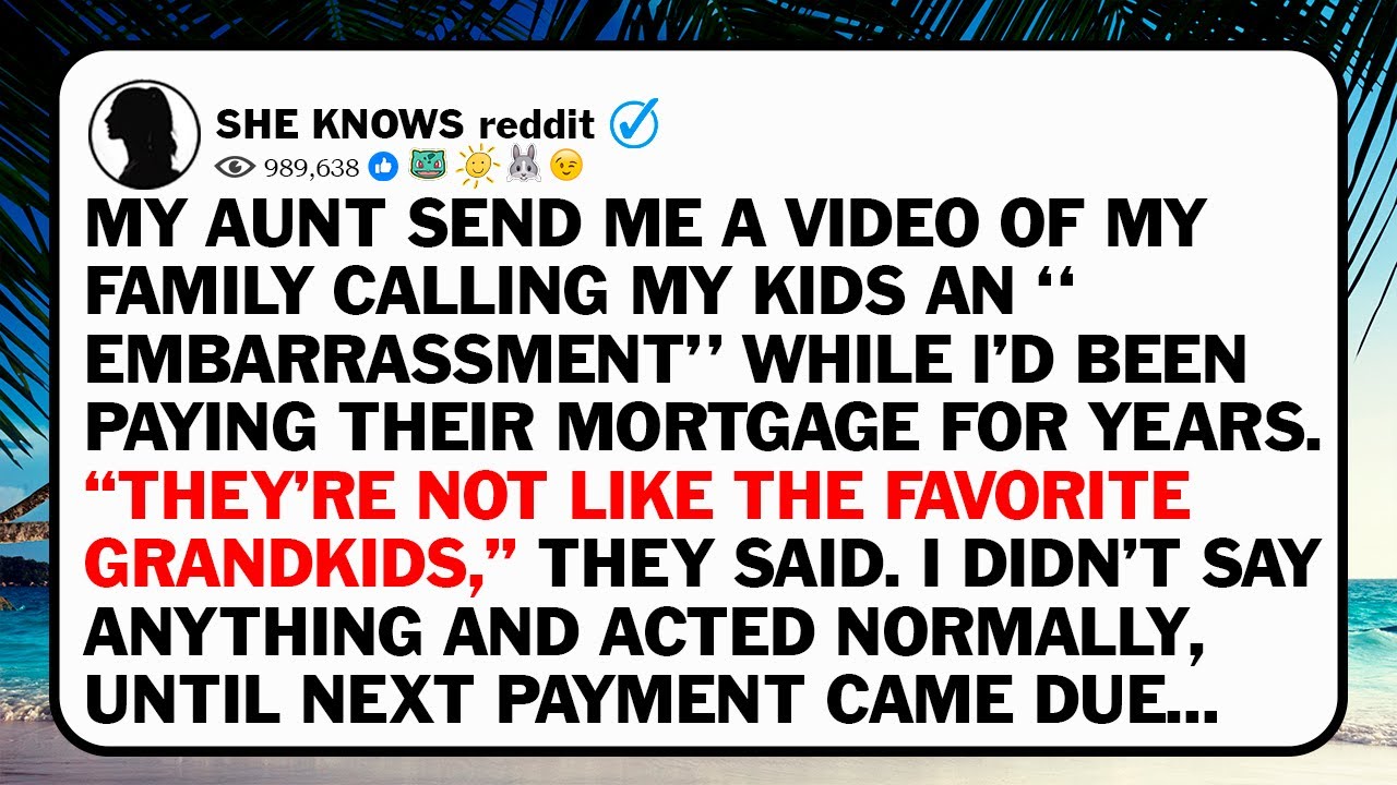 My Aunt Send Me A Video Of My Family Calling My Kids An ‘‘ Embarrassment’’ While I’d Been Paying...