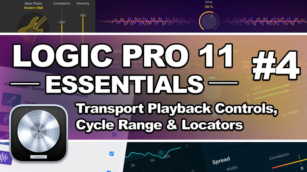 Logic Pro 11 - #04 Transport Playback Controls, Cycle Range & Locators