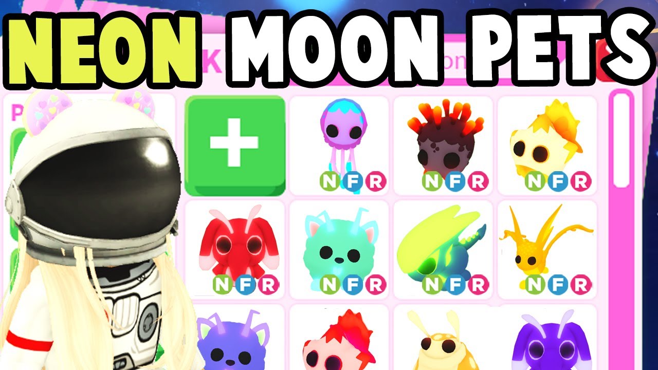 Trading for EVERY NEON MOON PET in Adopt Me!