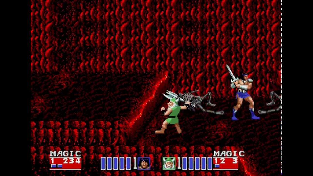 Golden Axe II Sega Genesis 2 player hard 60fps