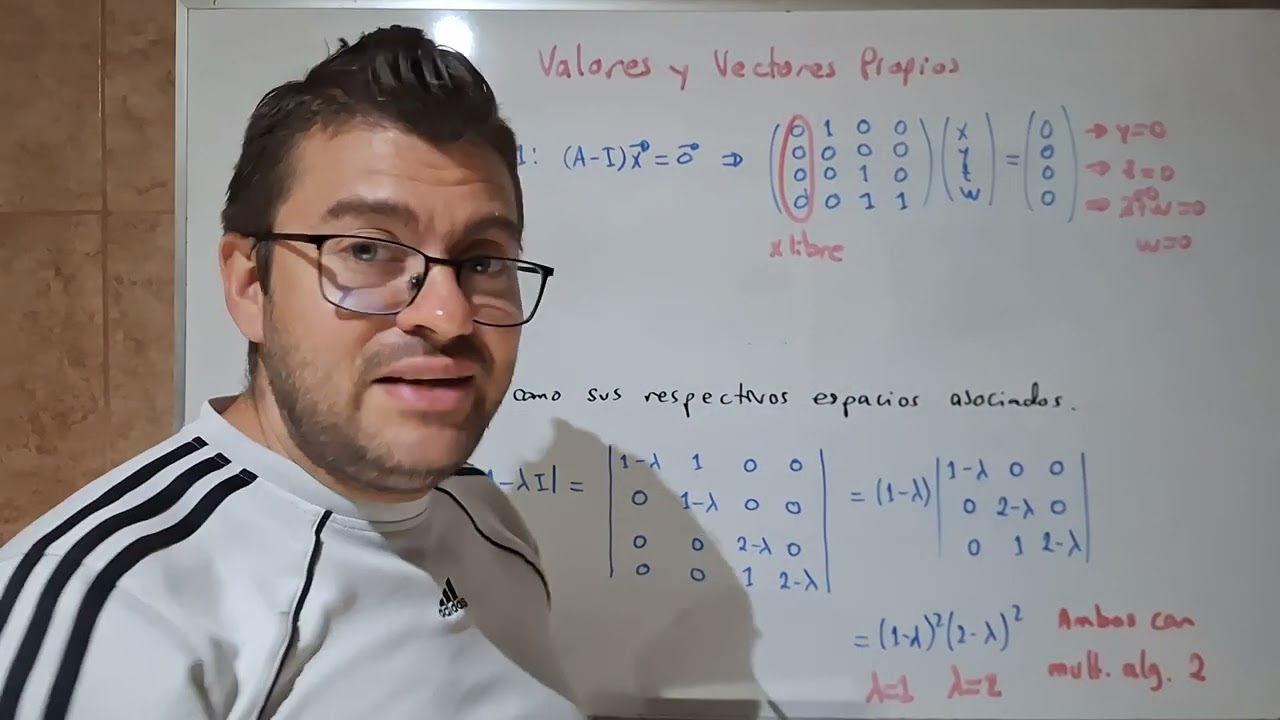 Un ejercicio MUY SIMPLE de Valores y Vectores Propios de una Matriz 4x4