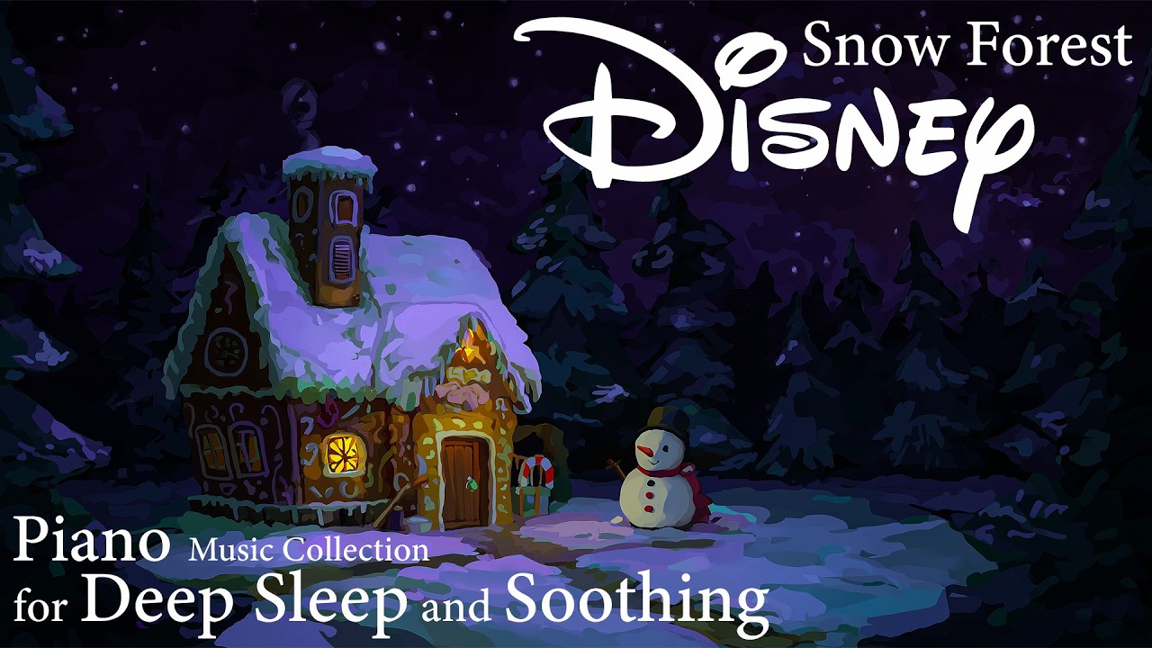 Snow Forest Disney Piano ❄️🌲 | Deep Sleep Music from Midnight Neighbors