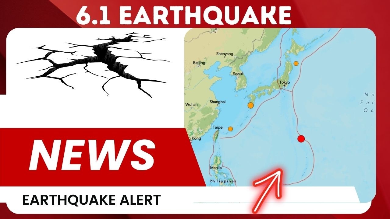 6.1 Earthquake Volcano Islands Japan area. Watch the Pacific Plate for Large EQ. Sunday Night.