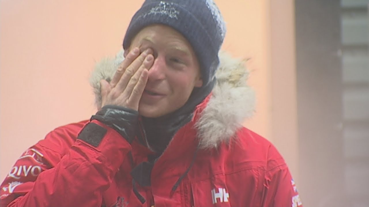 Prince Harry braves arctic conditions for trek training