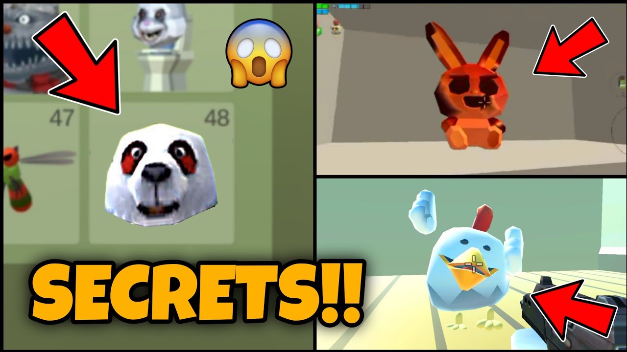 😱 CHICKEN GUN ALL EASTER EGGS AND SECRETS!! CHICKEN GUN EASTER EGGS