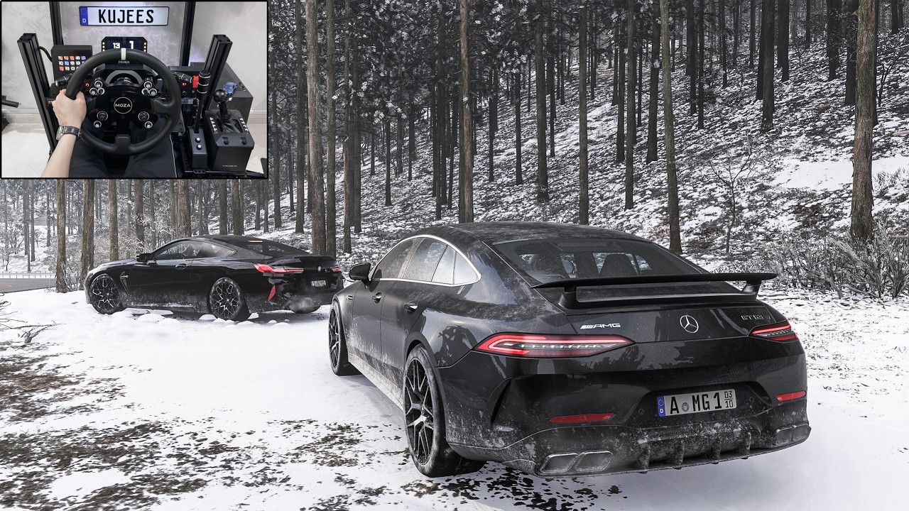 Mercedes AMG GT63s & BMW M8 Competition - Forza Horizon 6 | Steering Wheel Gameplay