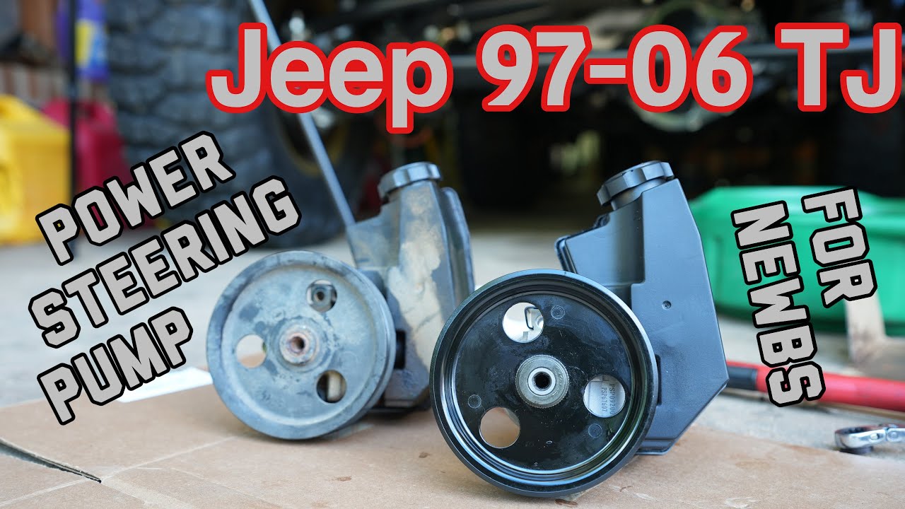 Jeep Wrangler TJ 97-06 Power Steering Pump Change Out (Stop The Whining)
