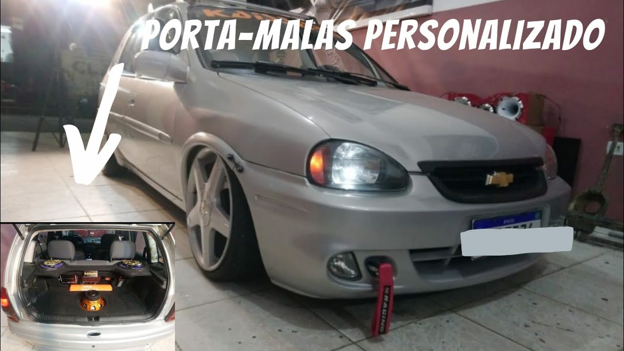 porta malas personalizado, corsa suspensão a ar