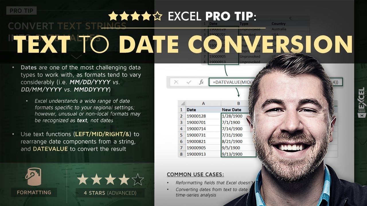EXCEL PRO TIP: Converting Text to Date Values