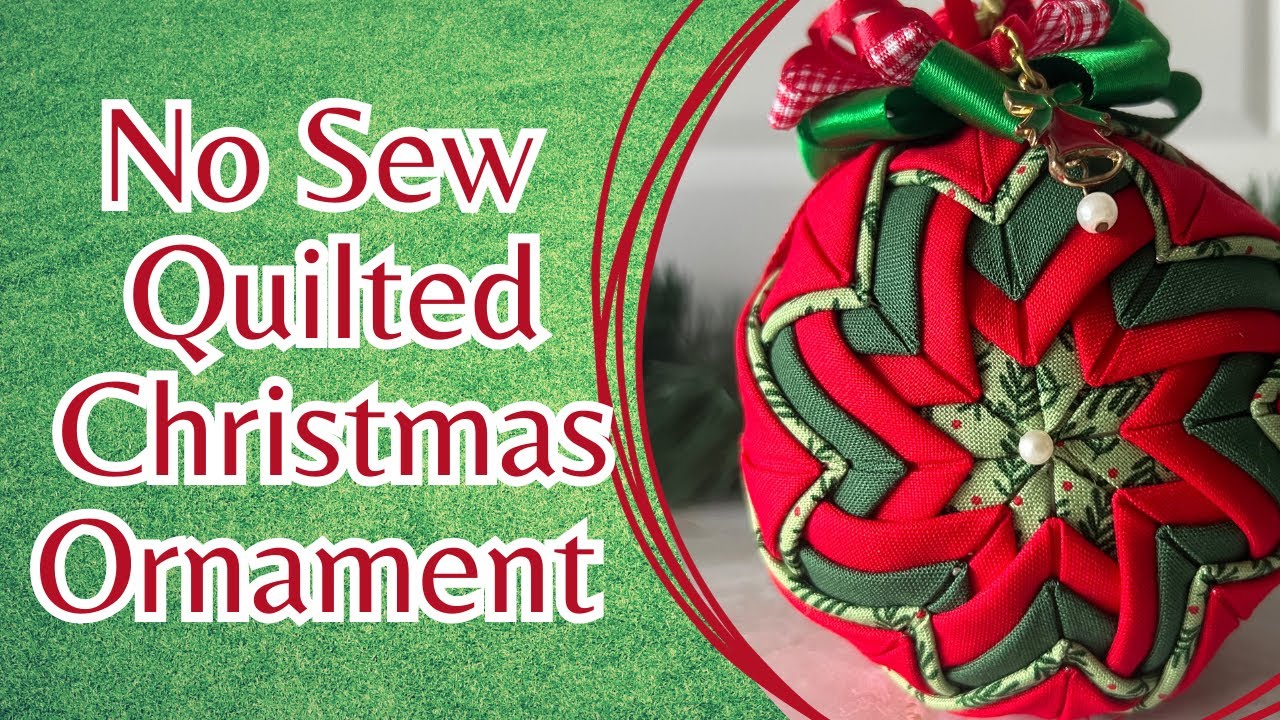 No Sew Quilted Christmas Ornament