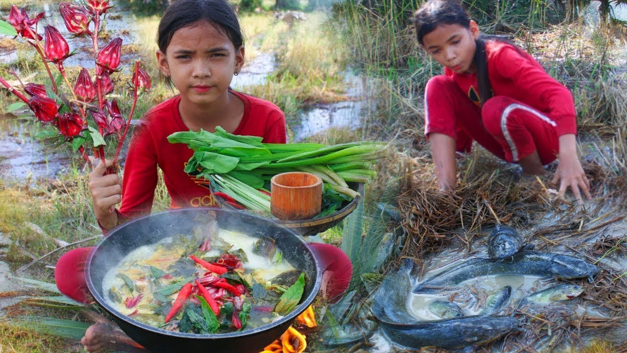 catching fish in field - Steamed fish with French | My Countryside Life