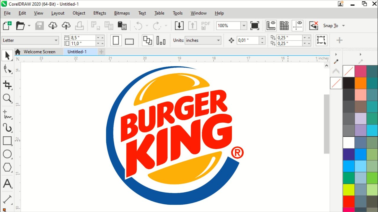 BURGER KING LOGO IN COREL DRAW