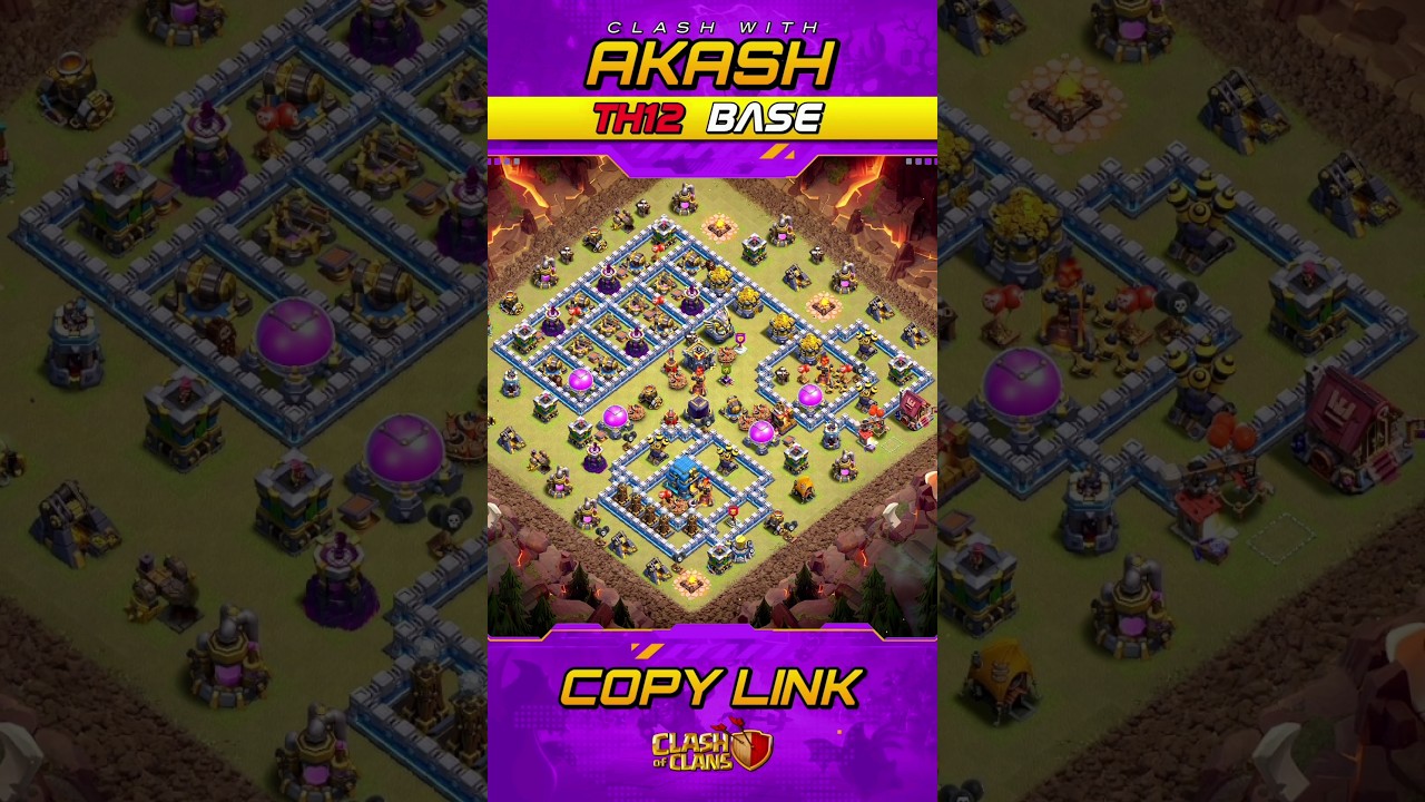 Only 1 Star TH12 War Base 2025 Anti 2 Star Anti Zap Witches Anti Dragon Clash of Clans 🔥
