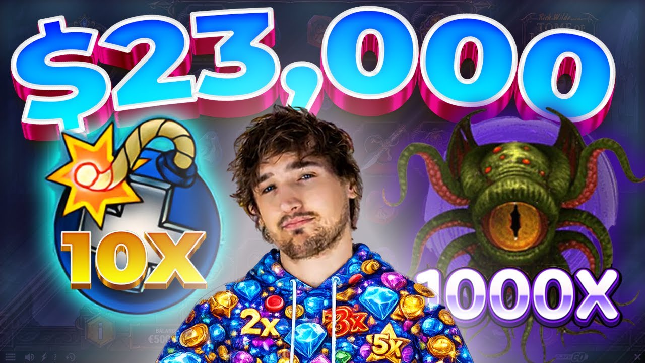BIG WIN on Tome of Madness AGAIN! $23,000 HIT with Andy Milonakis!