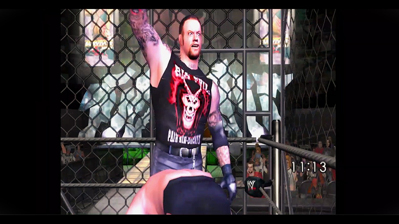 WWE SmackDown! Here Comes the Pain Brothers of Destruction vs Brock Lesnar and Steve Austin (Cage)
