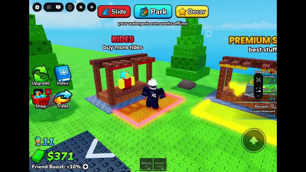 Making waterpark in Roblox like share and subscribe