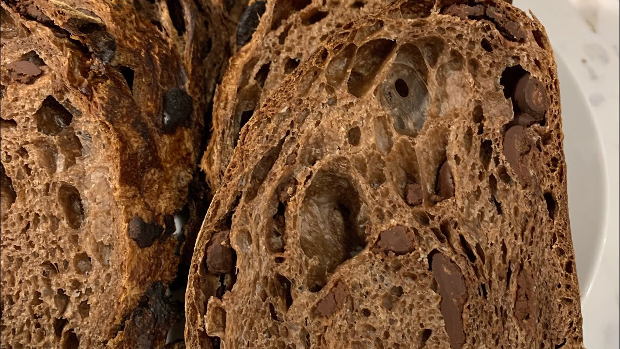 Chocolate Sourdough Bread with Chocolate Chips